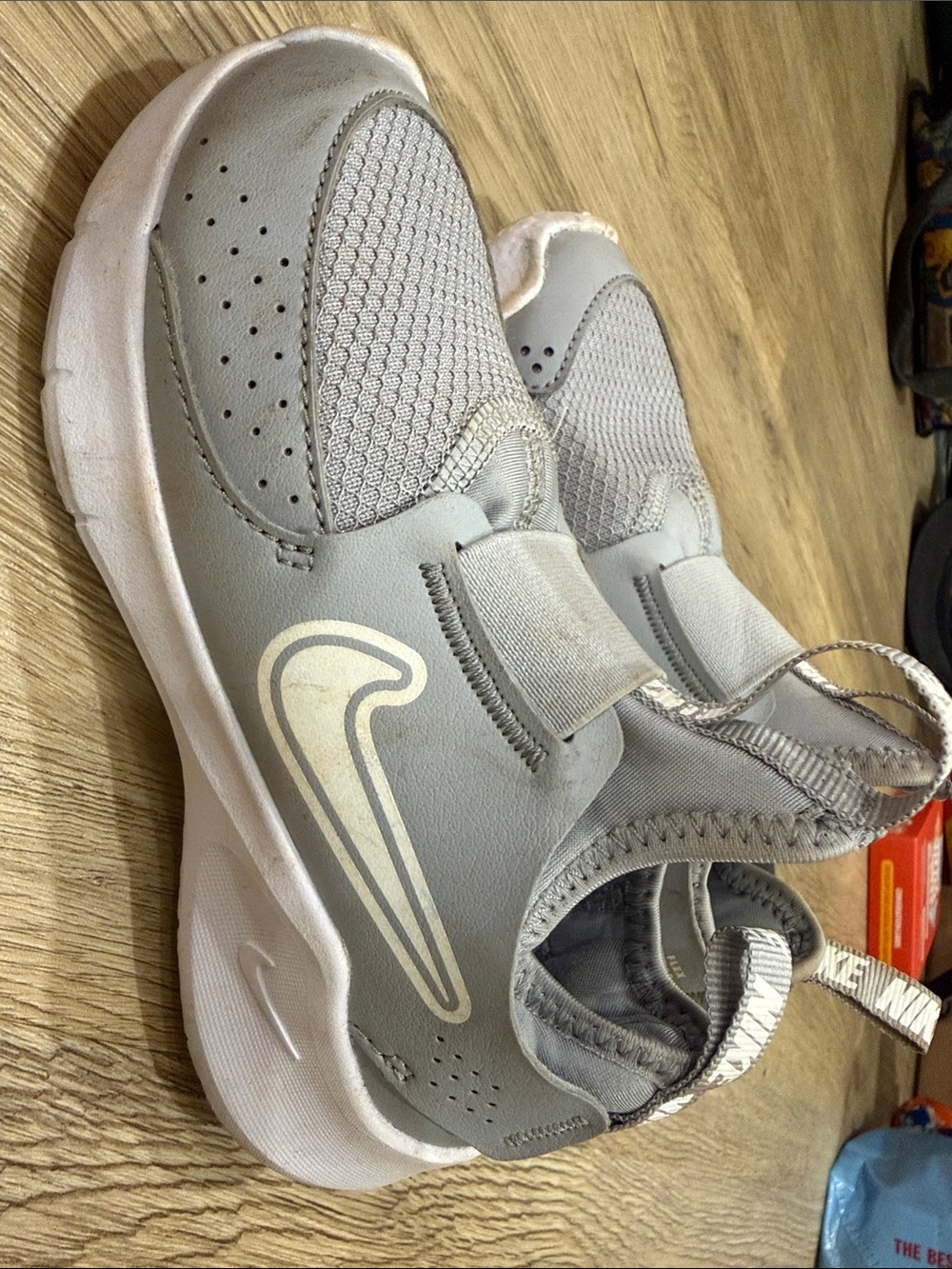 Nike Kids Grey Slip-On Athletic Sneakers